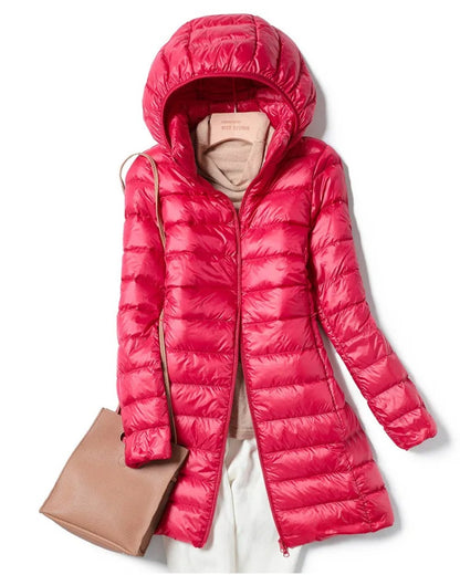 Red Pink / M Winter Women's Lightweight Down Jacket - skyjackerz