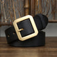 Retro Thick Square Buckle Leather Belt For Men - skyjackerz