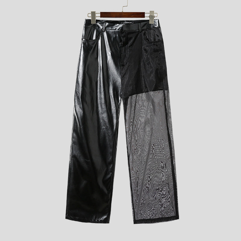 Men's Urban Chic Leather Trousers - skyjackerz
