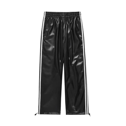 Men's Trendy Wide-leg Leather Bottoms - skyjackerz