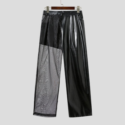 Men's Urban Chic Leather Trousers - skyjackerz