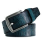 Blue / 100 cm Men's Designer Embossed Leather Belt - skyjackerz