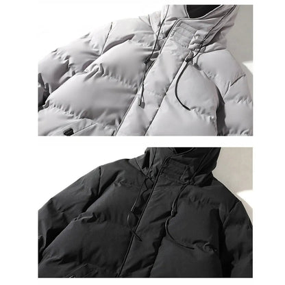 Grey / M Men's Stylish Hooded Long Jacket - skyjackerz