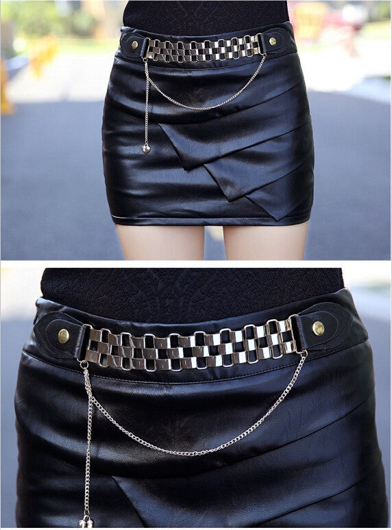 Women Sexy Slim Leather Skirt - skyjackerz