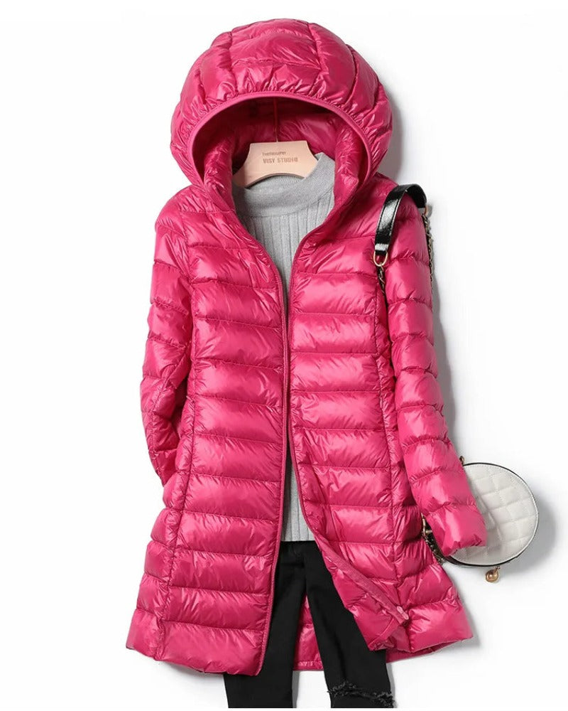 Cerise Pink / M Winter Women's Lightweight Down Jacket - skyjackerz