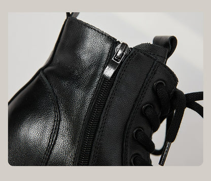 Women's Real Cow Leather Retro Boots - skyjackerz