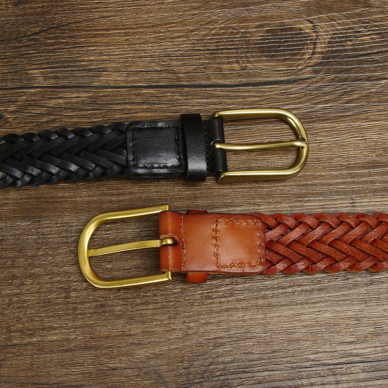 Designer Wowen Leather Belt For Men - skyjackerz