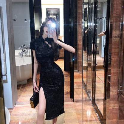 Women Sexy Spaghetti Strap Cheongsam - skyjackerz