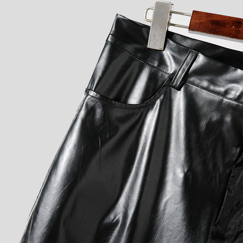 Men's Urban Chic Leather Trousers - skyjackerz