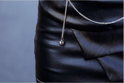 Women Sexy Slim Leather Skirt - skyjackerz