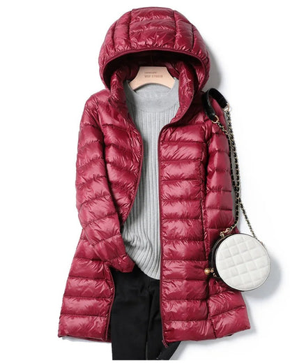 Rich Maroon / M Winter Women's Lightweight Down Jacket - skyjackerz