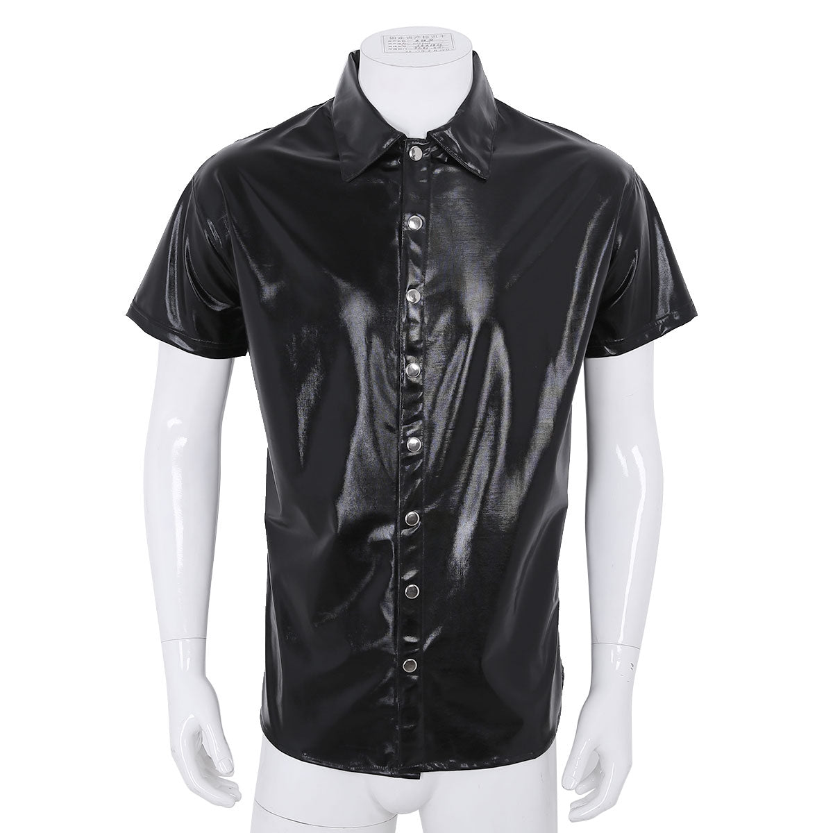 Men's Leather Metallic Club Top - skyjackerz