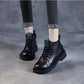 Black / 5 Women's Retro Casual Ankle Boots - skyjackerz