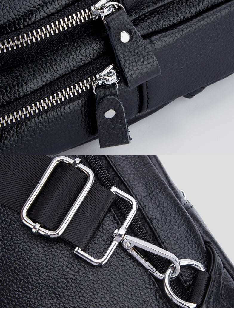 Men's Leather Business Chest Bags - skyjackerz