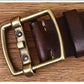 Men's Vintage Brass Buckle Belt - skyjackerz