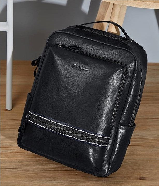 Men's Cowhide Leather Laptop Backpack - skyjackerz