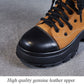 Women's Chunky Leather Boots - skyjackerz