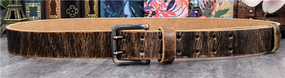 Black-B / 95 cm Retro Style Genuine Leather Belt for Men - skyjackerz