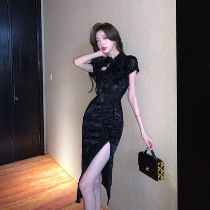 Women Sexy Spaghetti Strap Cheongsam - skyjackerz