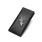 Men's Designer Long Stag Leather Wallet - skyjackerz