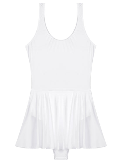 Women Leather Leotard Party Dress - skyjackerz