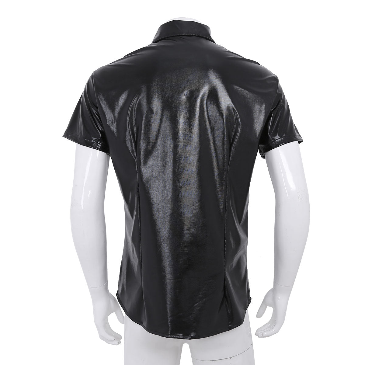 Men's Leather Metallic Club Top - skyjackerz