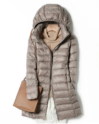 Grey Olive / M Winter Women's Lightweight Down Jacket - skyjackerz