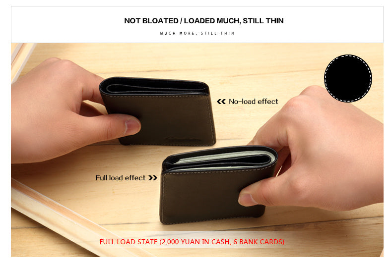 Men's Leather Business Mini Coin Wallet - skyjackerz