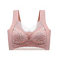 75ABCD / One-Size / Peach Pink 3 Pcs Women's Seamless Lace Push-Up Bra Set - skyjackerz