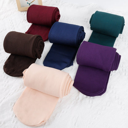 Dark Grey / One-Size Women's Velvet Winter Pantyhose - skyjackerz