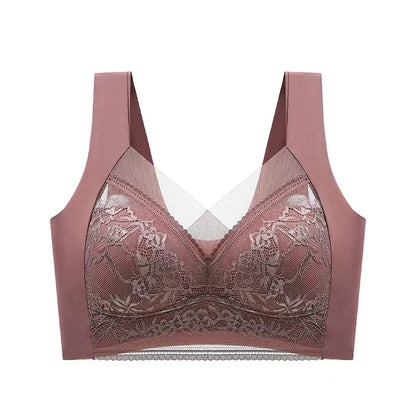 3 Pcs Women's Seamless Lace Push-Up Bra Set - skyjackerz