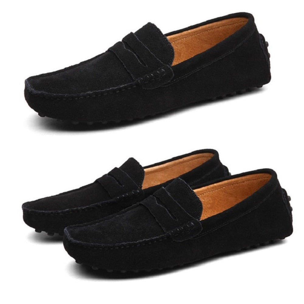 Men's Moccasins Lightweight Leather Loafers - skyjackerz