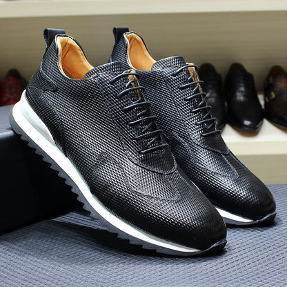 Handcrafted Genuine Leather Oxford Sneakers - skyjackerz