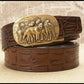 Wolf Pack Automatic Leather Belt For Men - skyjackerz