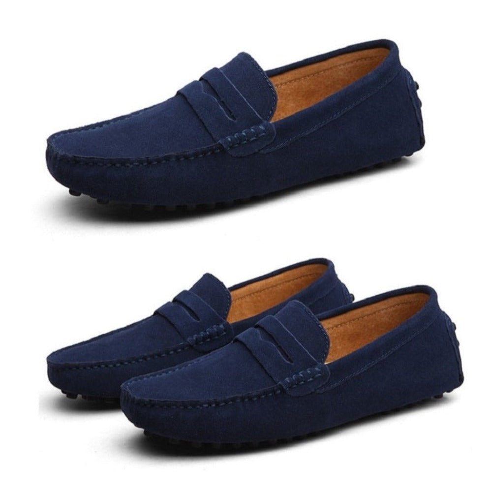 Men's Moccasins Lightweight Leather Loafers - skyjackerz