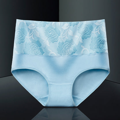 A - Light Blue / M Cotton High Waisted Abdominal Underwear - skyjackerz