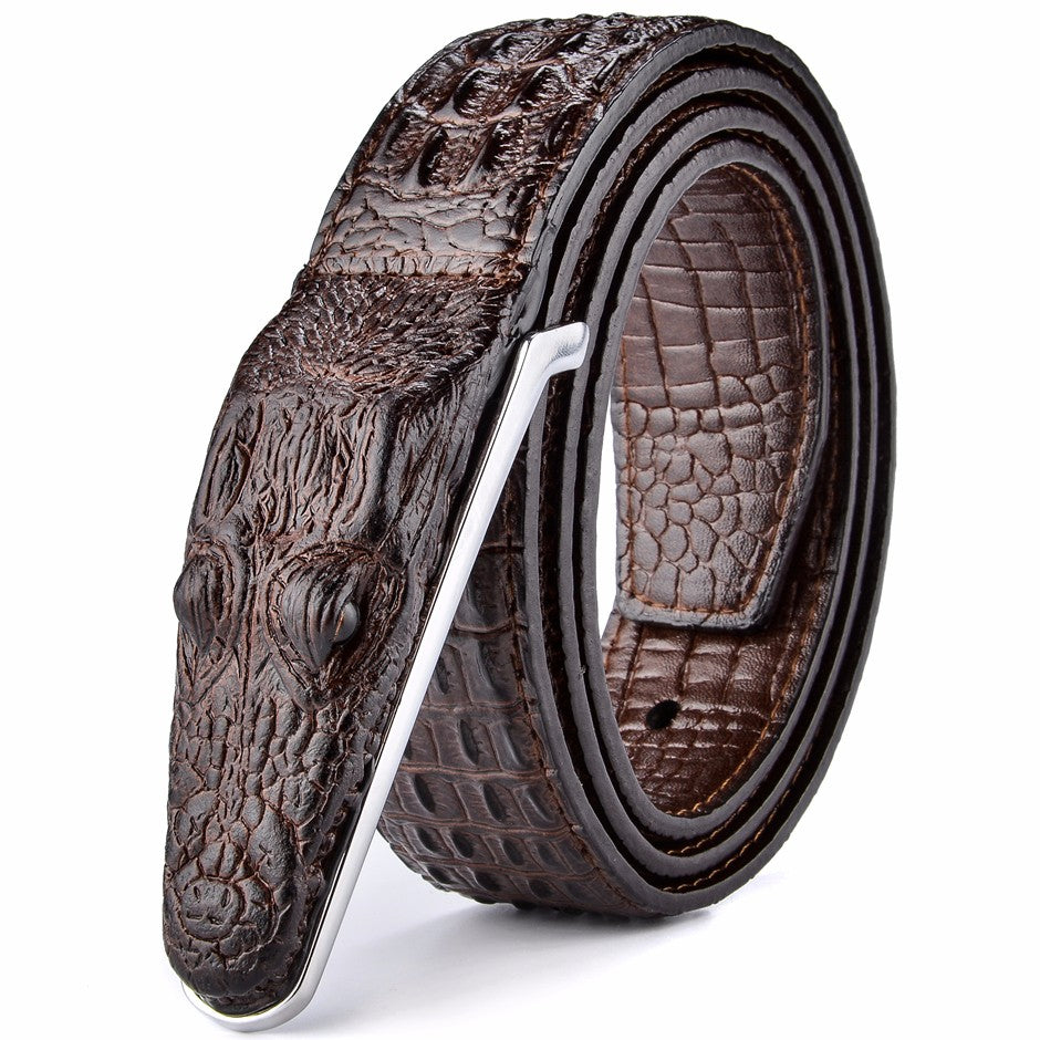 Men's Stylish Crocodile Leather Belt - skyjackerz