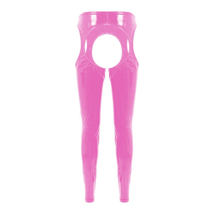 Women's Cutout Leather Pants - skyjackerz