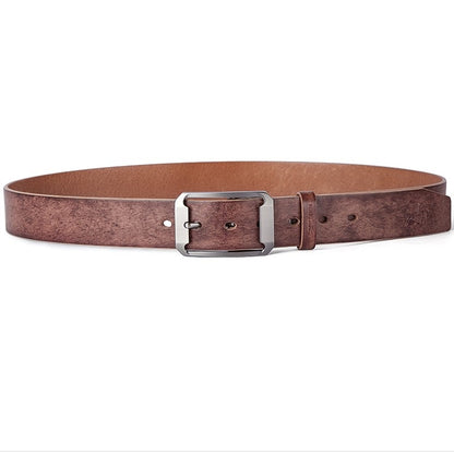 Coffee / 110 cm Men's Advanced Leather Belt with Alloy Pin Buckle - skyjackerz