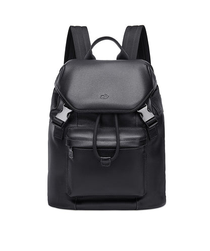 Black Men's Leather Large Water-Resistant Bag - skyjackerz