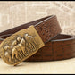 Wolf Pack Automatic Leather Belt For Men - skyjackerz