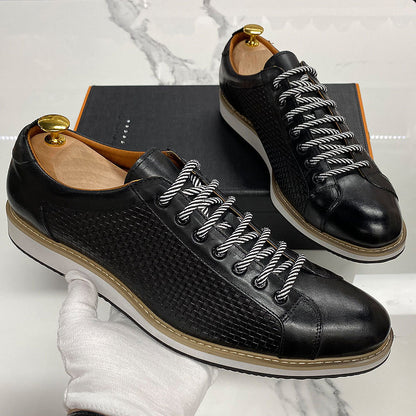 Men's Premium Leather Business Sneakers - skyjackerz