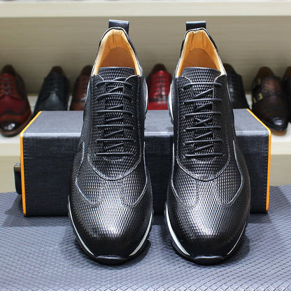 Handcrafted Genuine Leather Oxford Sneakers - skyjackerz