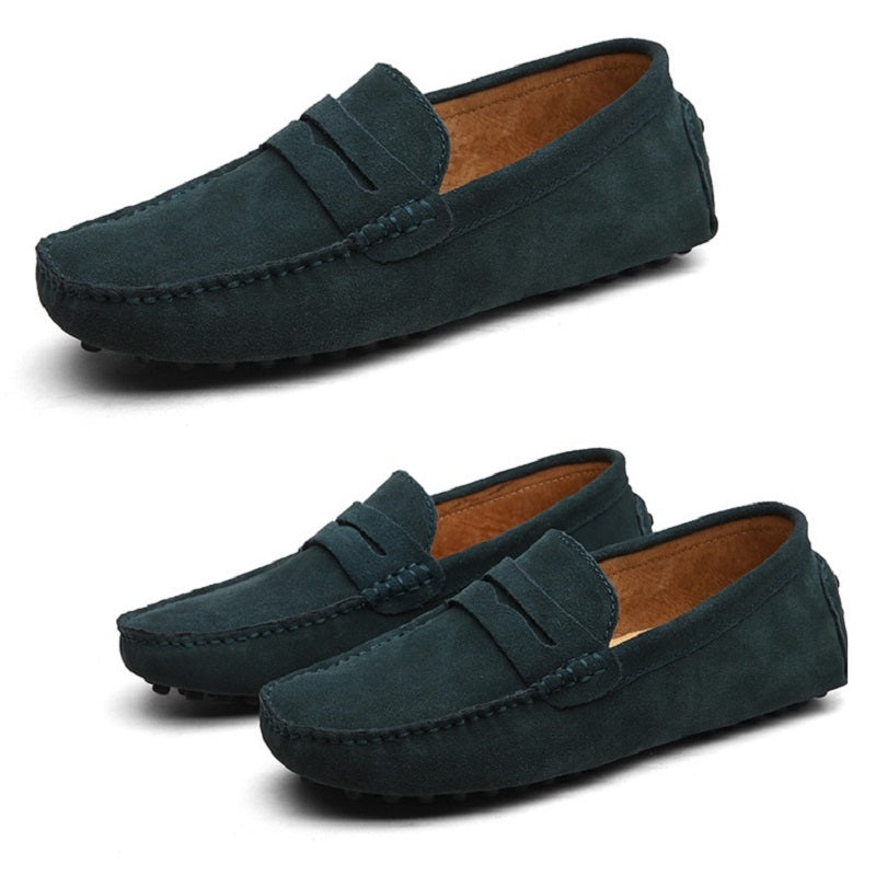 Men's Moccasins Lightweight Leather Loafers - skyjackerz