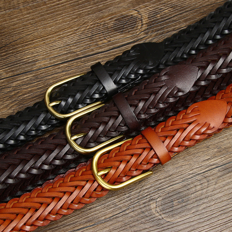 Designer Wowen Leather Belt For Men - skyjackerz