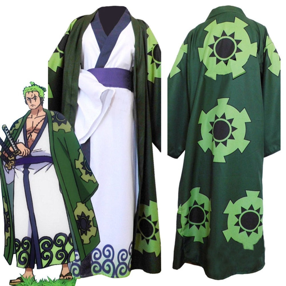 Roronoa Zoro Wano Kimono Costume - skyjackerz