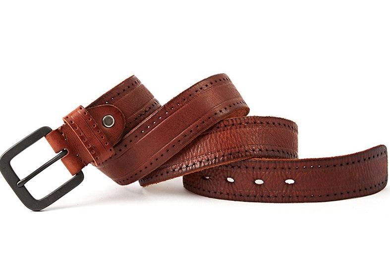 Vintage Leather Waistband Belt for Men - skyjackerz