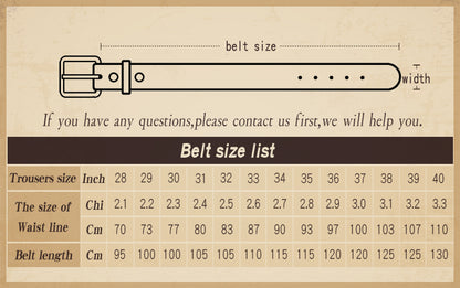 Black / 100 cm Retro Eagle Totem Genuine Leather Belt for Men - skyjackerz