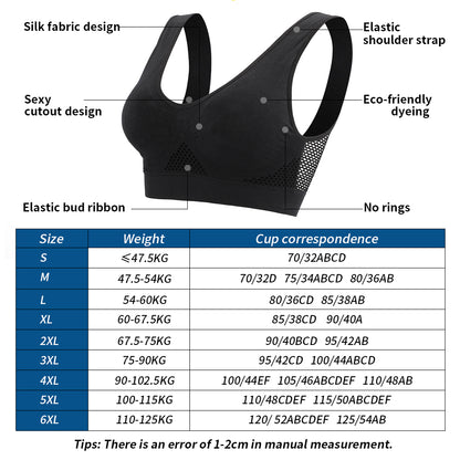 Breathable Cool Liftup Air Bra - skyjackerz