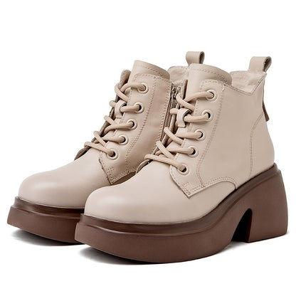 Women's Thick High-Heel Ankle Boots - skyjackerz